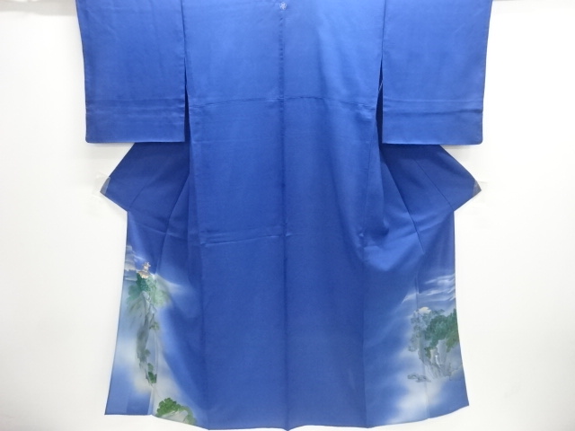 JAPANESE KIMONO / ANTIQUE SUMMER  KIMONO / TAISHO ROMAN STYLE / SILK / ONE CREST / TOWER